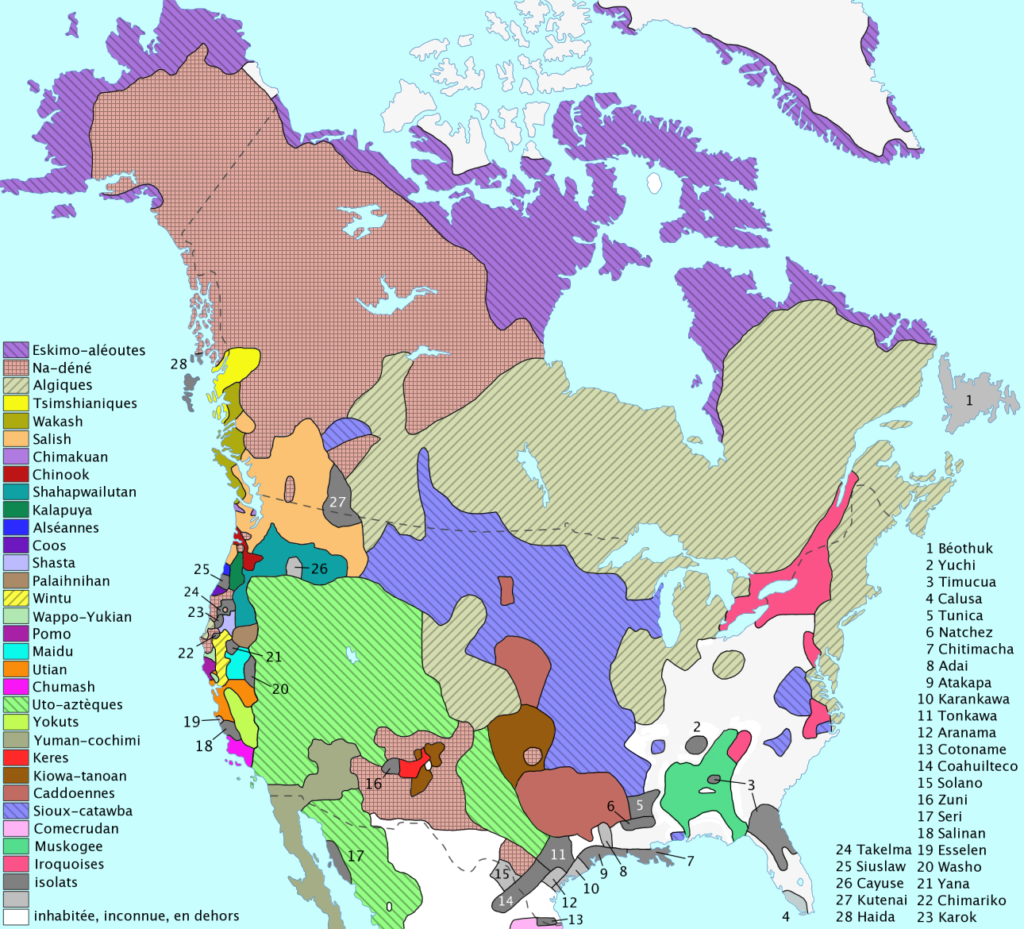 Langues autochtones, Amérique du Nord