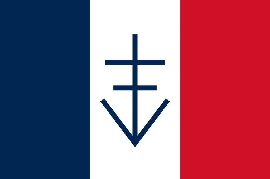 Drapeau de la République libre du Vercors (juin-juillet 1944).